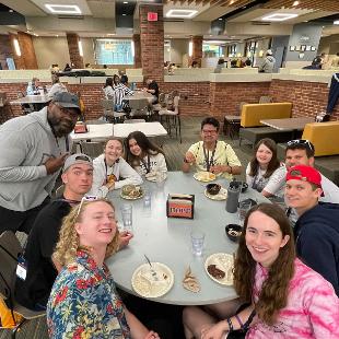 Awakening students dining in Phelps